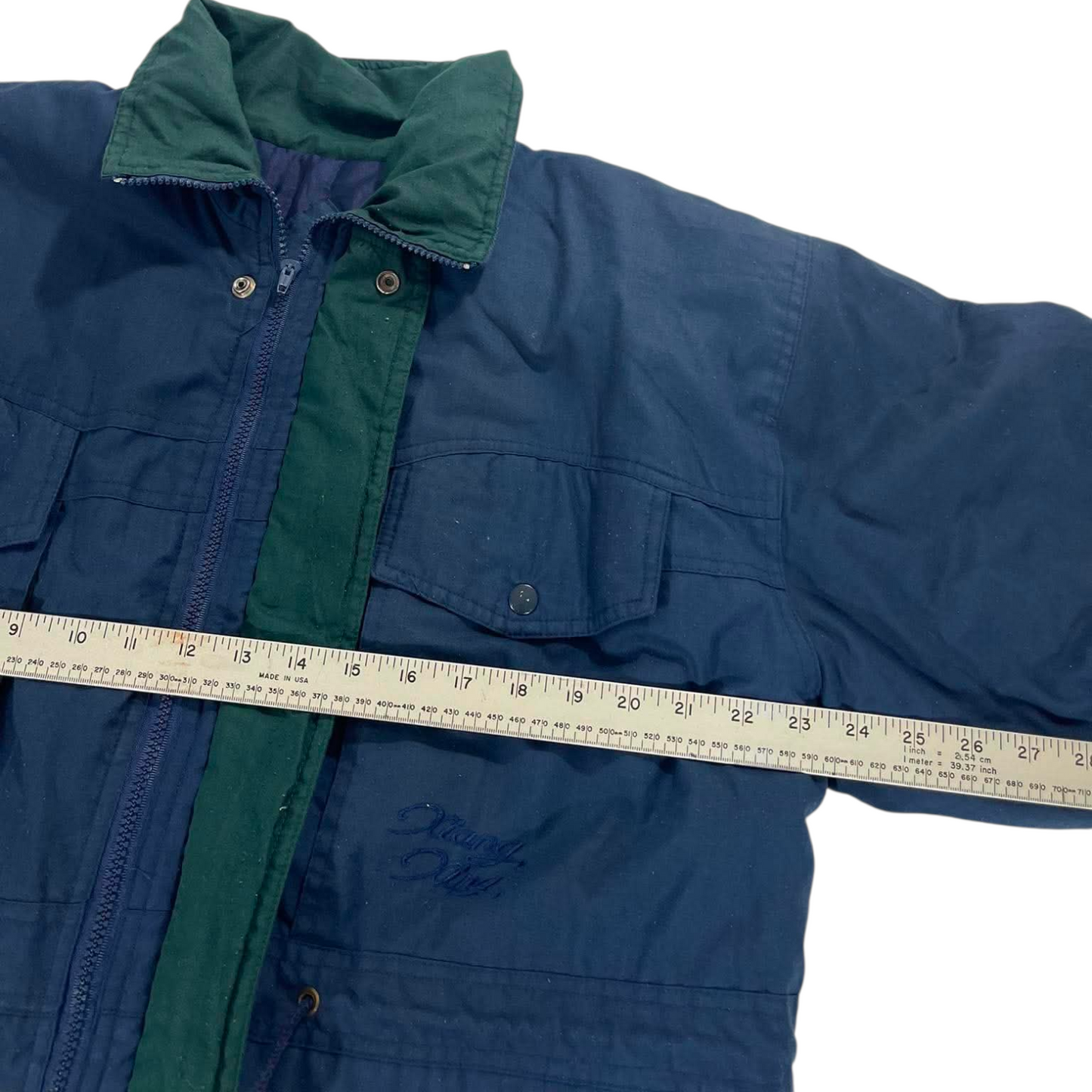 90S BAO DISHI NAVY BOMBER JACKET (M-L)
