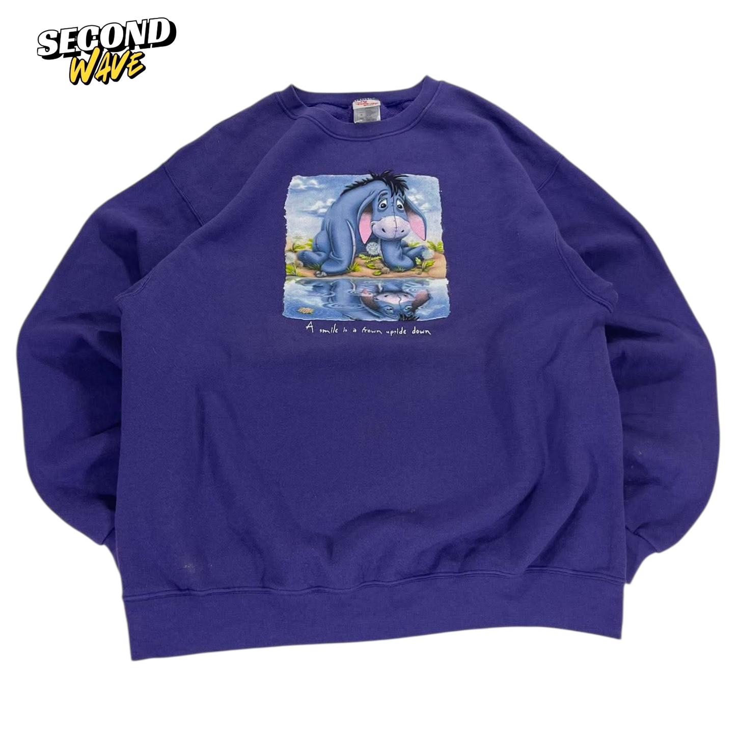 VINTAGE DISNEY EEYORE PURPLE CREWNECK (L)