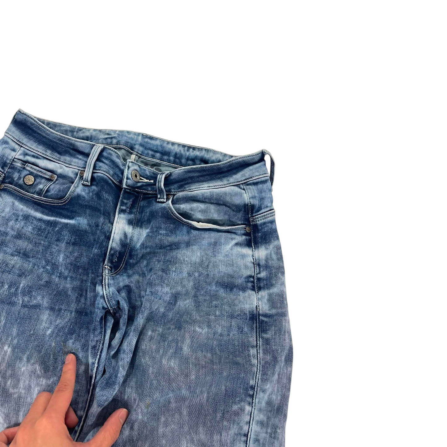 G-STAR RAW BLUE ACID WASH JEANS (30)