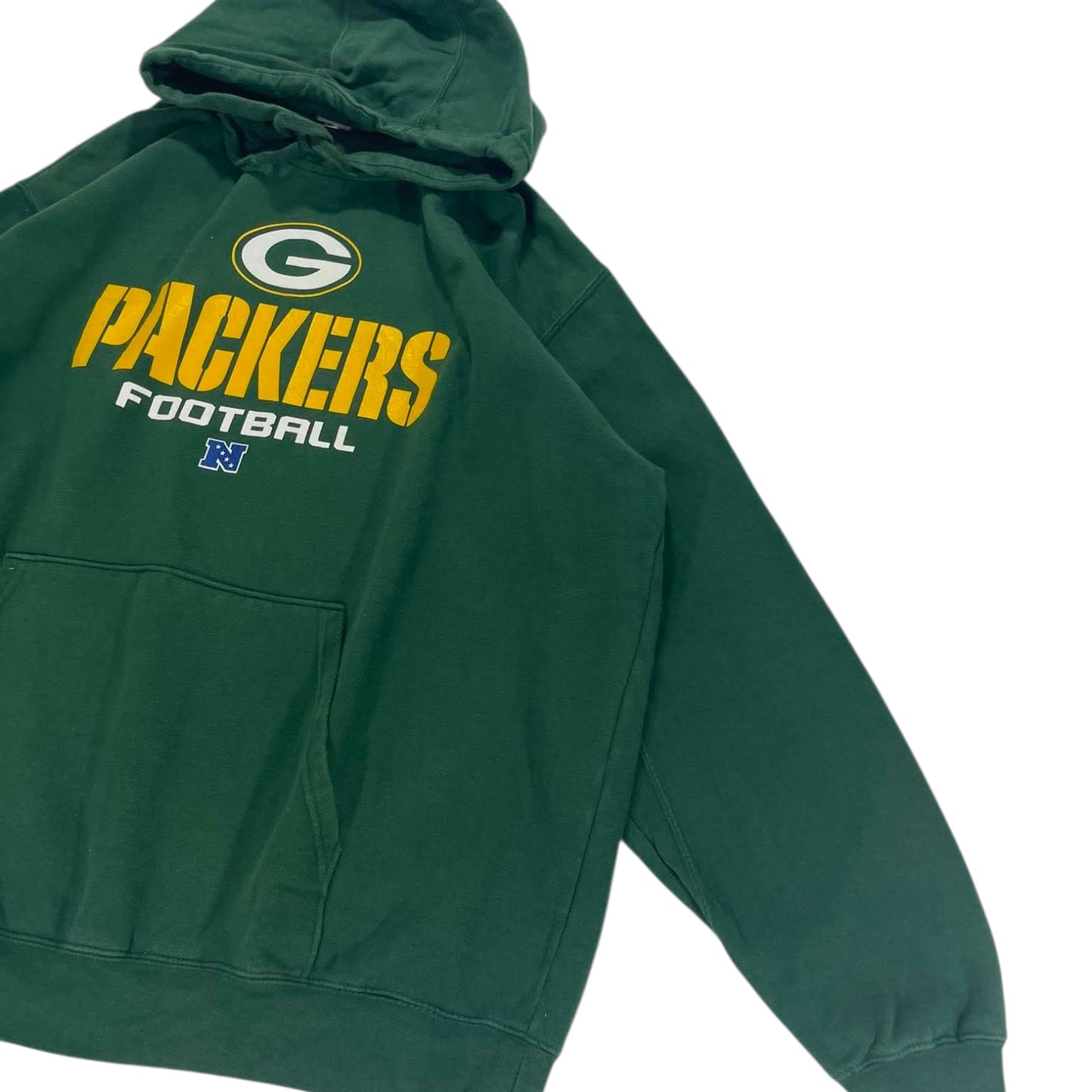 NFL GREEN BAY PACKERS GREEN HOODIE (L-XL)