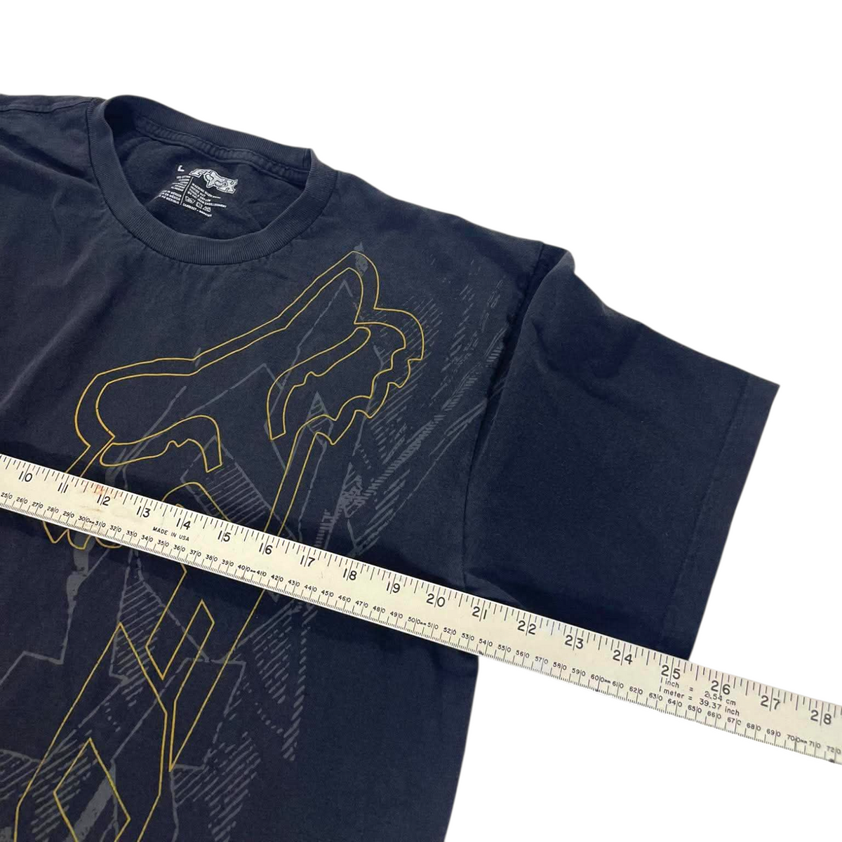 Y2K FOX RACING BLACK T-SHIRT (L)
