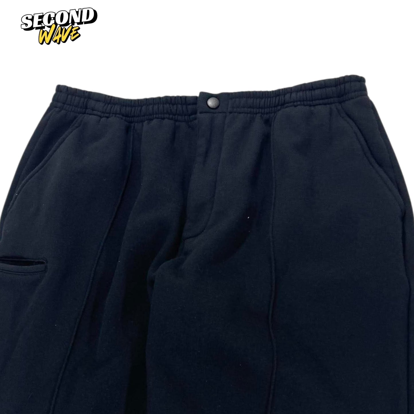 BREAKAWAY BLACK BAGGY WIDE LEG SWEATPANTS (L)
