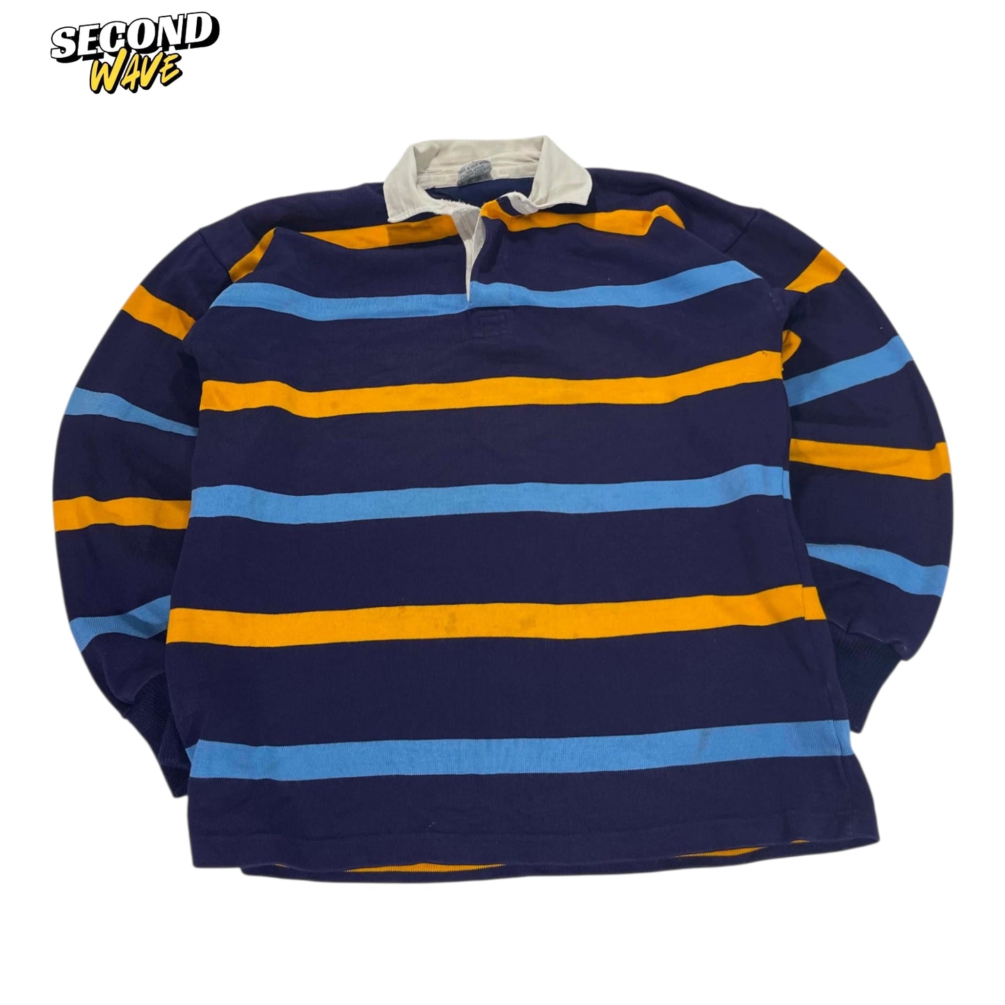 VINTAGE HEAVYWEIGHT PEVERIN RUGBY SHIRT (L)