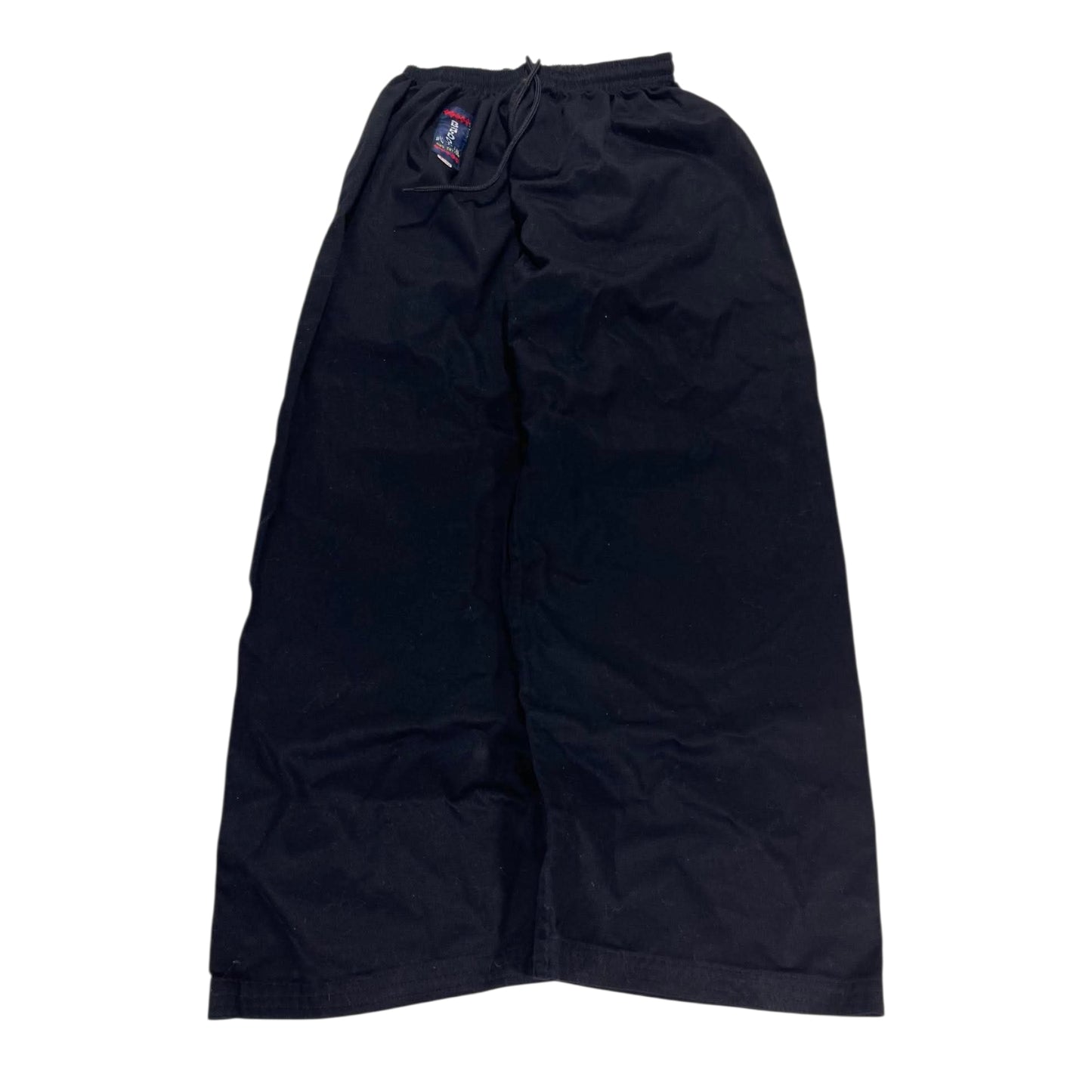BLACK BAGGY WIDE LEG COTTON PANTS (S-M)