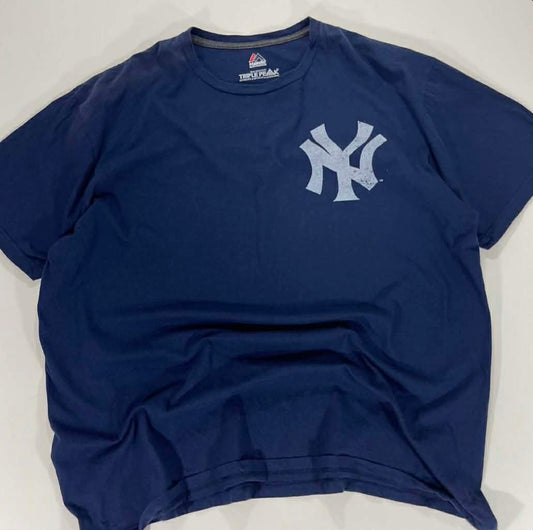 VINTAGE POSADA MAJESTIC NAVY NEW YORK YANKEES T-SHIRT (XL-XXL)