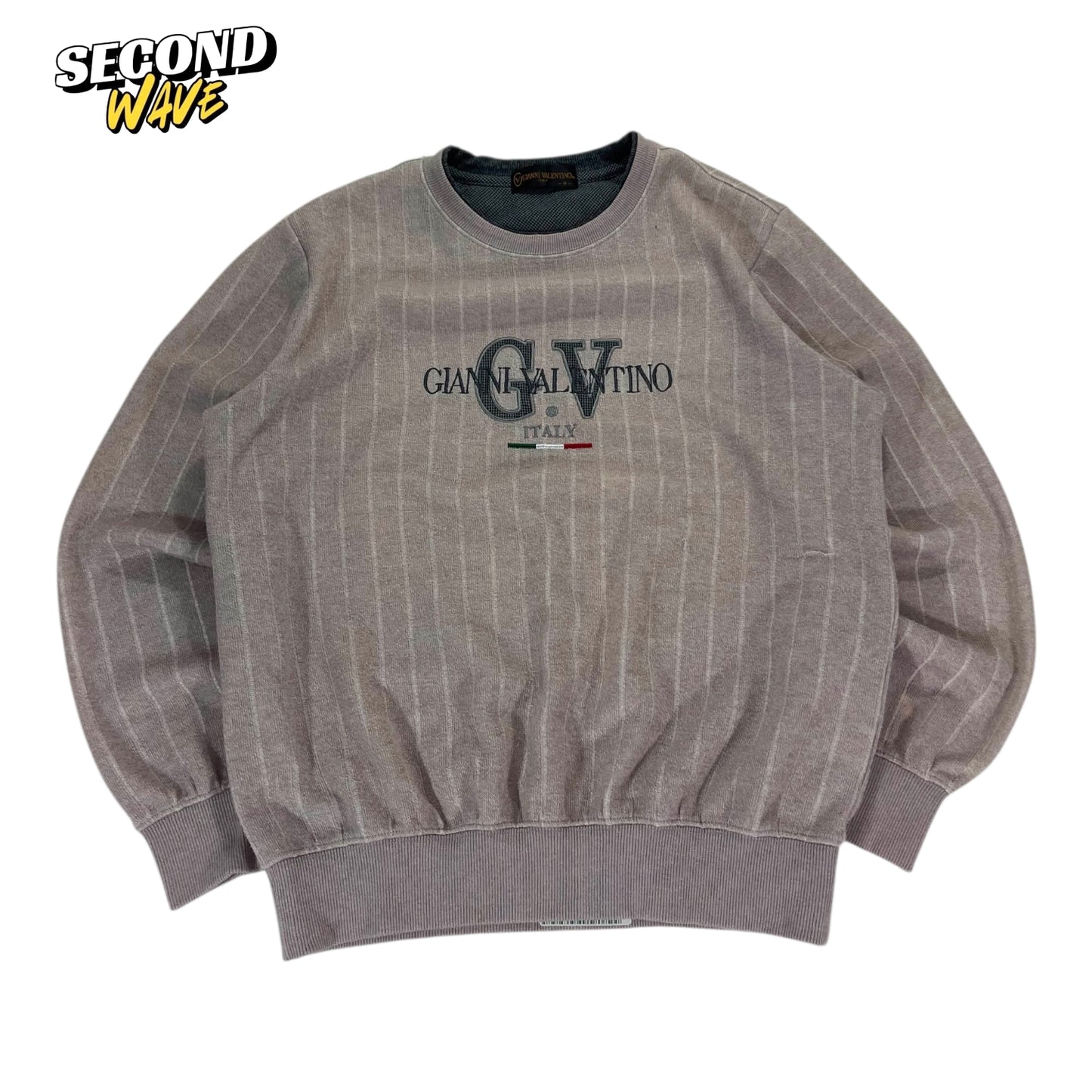 GIANNI VALENTINO PINSTRIPE CREWNECK (M)