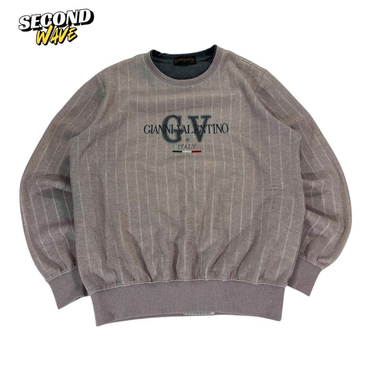 GIANNI VALENTINO PINSTRIPE CREWNECK (M)