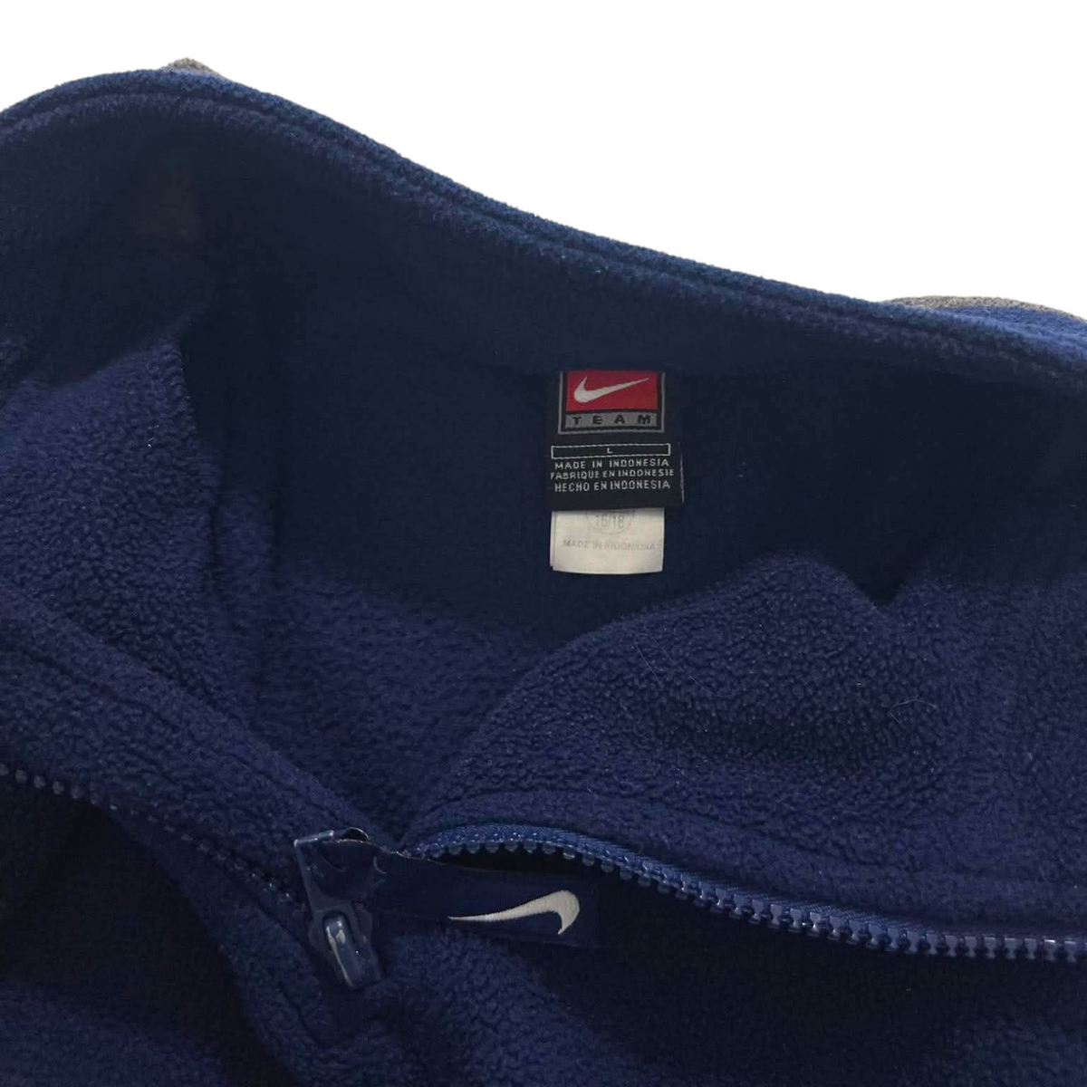 NIKE BRONCOS NAVY FLEECE QUARTER ZIP (L)