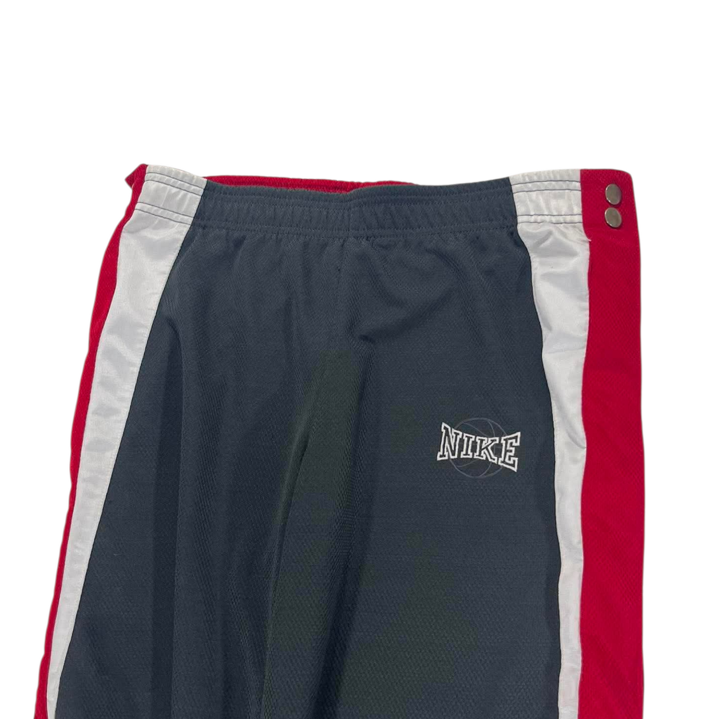 VINTAGE NIKE GREY/RED TRACK PANTS ³ (M, 10-12)