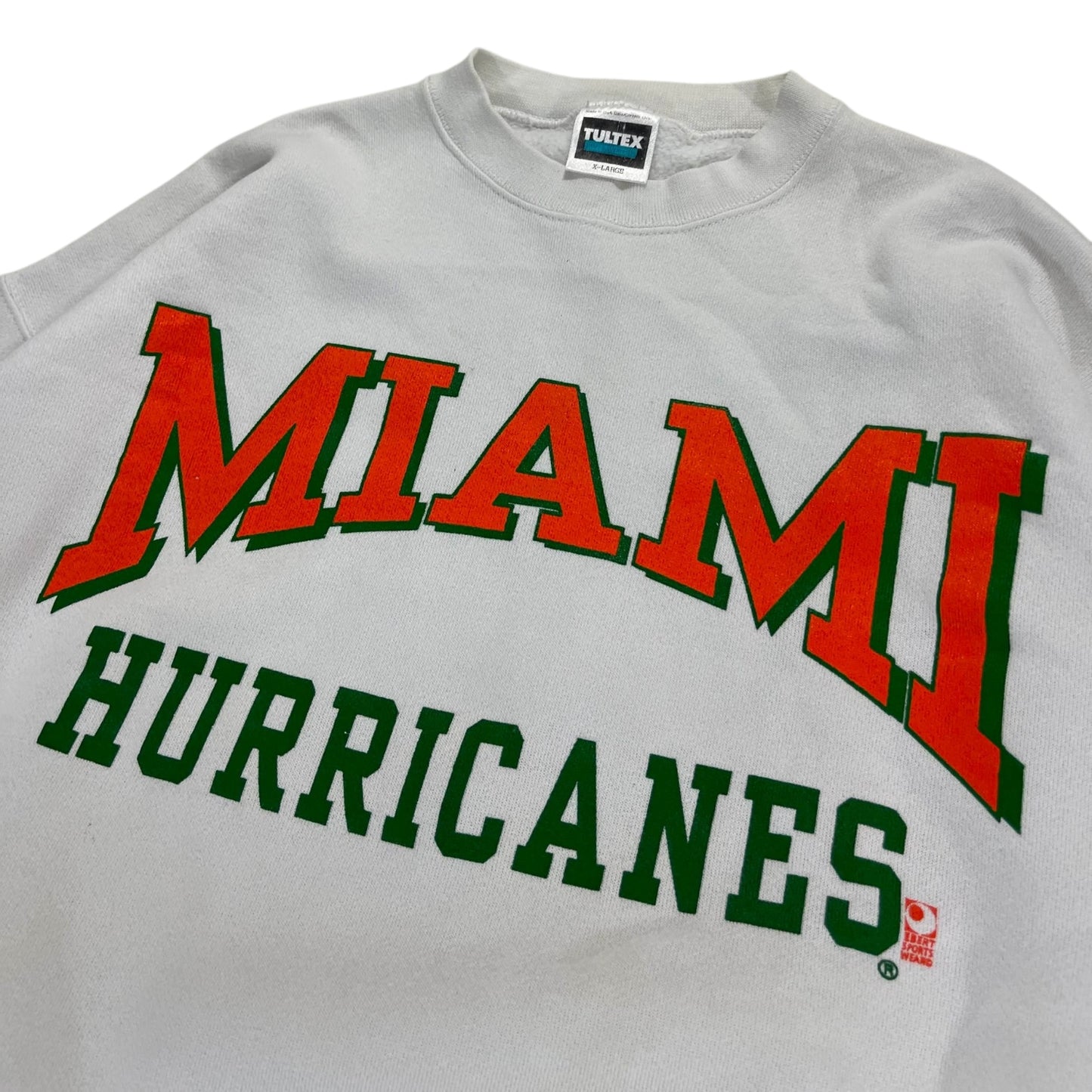 VINTAGE TULTEX MIAMI HURRICANES CREWNECK (XL)