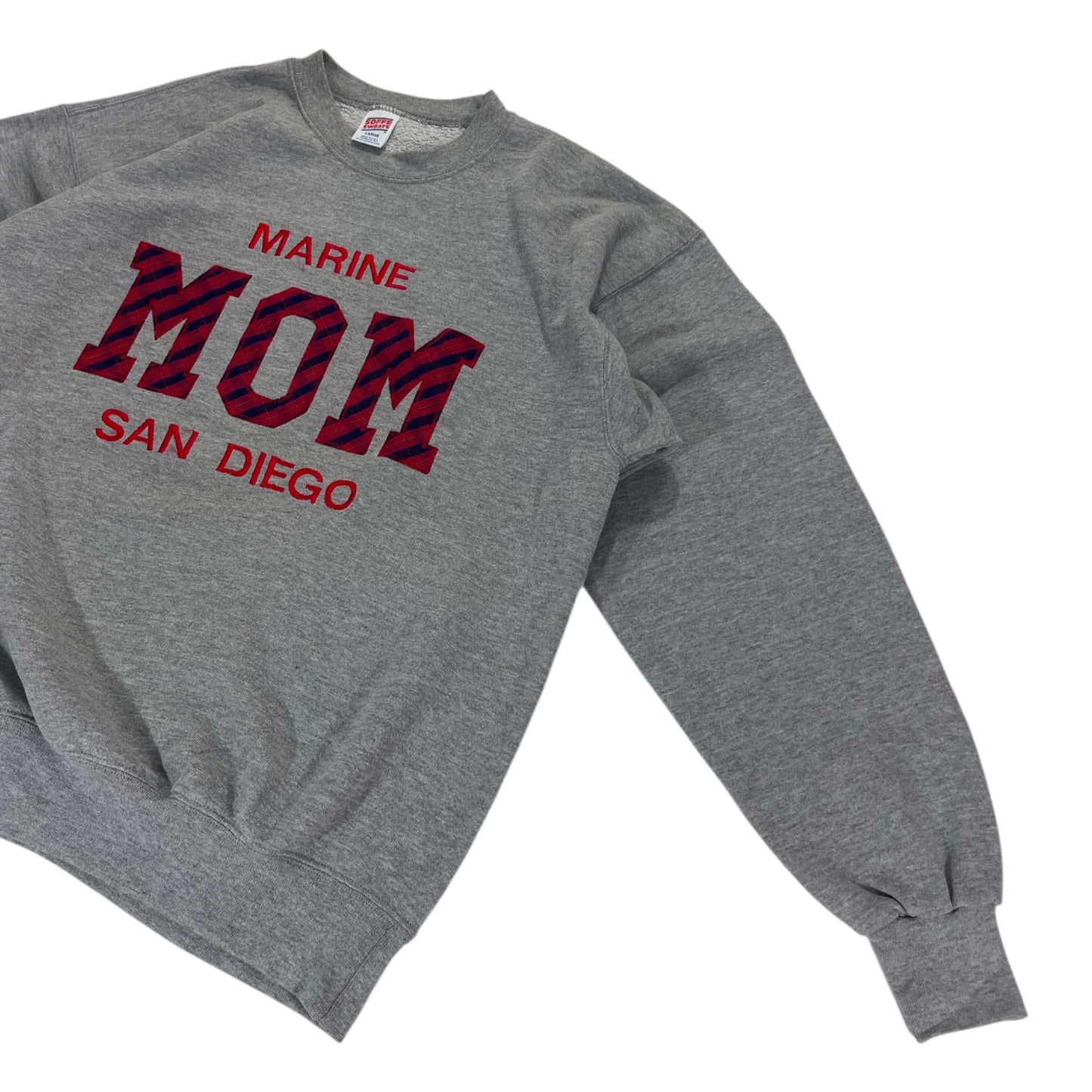 90S GRAY SAN DIEGO MARINE MOM SWEATSHIRT (L)