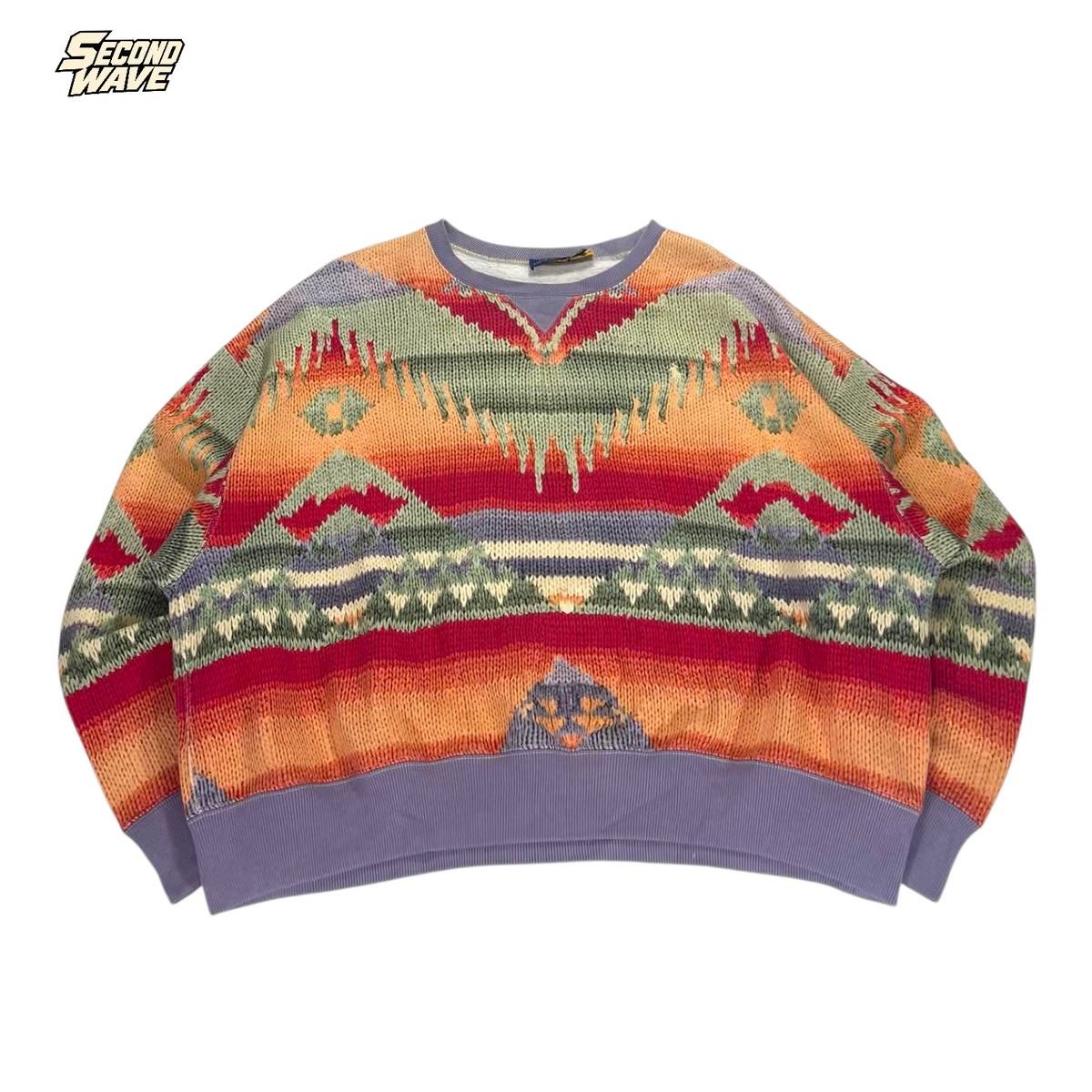 VINTAGE POLO RALPH LAUREN KNIT SWEATER (BEST FIT BOXY M)