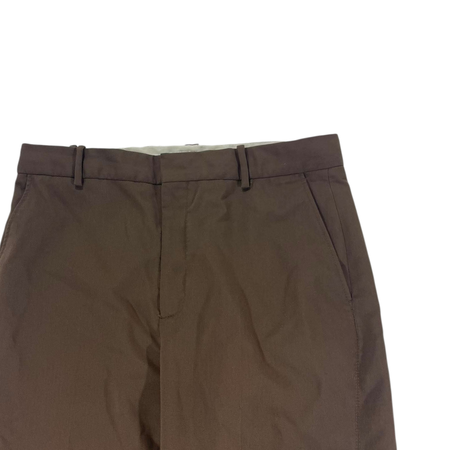 ZARA BROWN WIDE LEG TROUSERS (L)