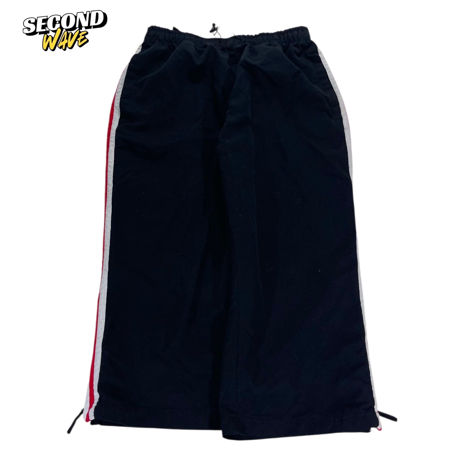 Y2K ACTIVE BLACK BAGGY TRACK PANTS (M)