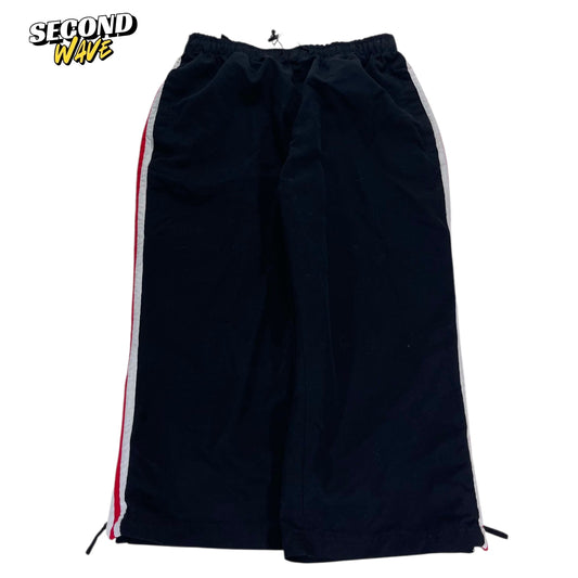 Y2K ACTIVE BLACK BAGGY TRACK PANTS (M)
