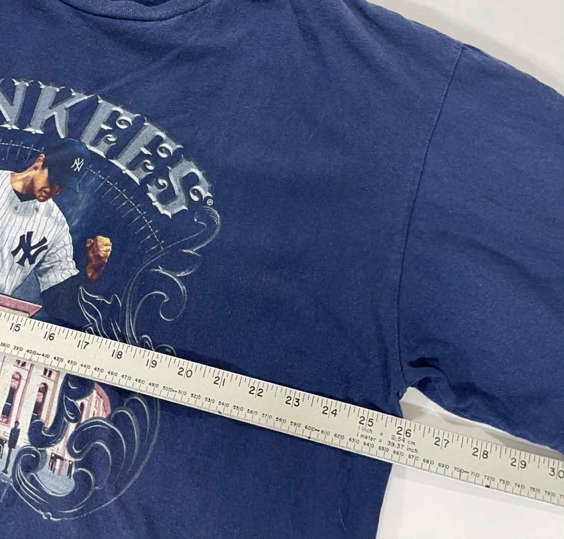 VINTAGE MAJESTIC ATHLETIC MEW YORK YANKEES BLUE T-SHIRT (XXL)