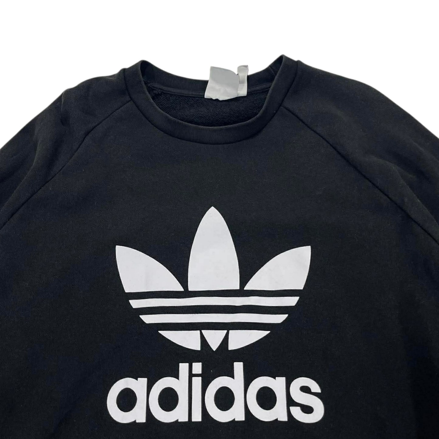 CLASSIC ADIDAS BLACK CREWNECK SWEATSHIRT (XL)