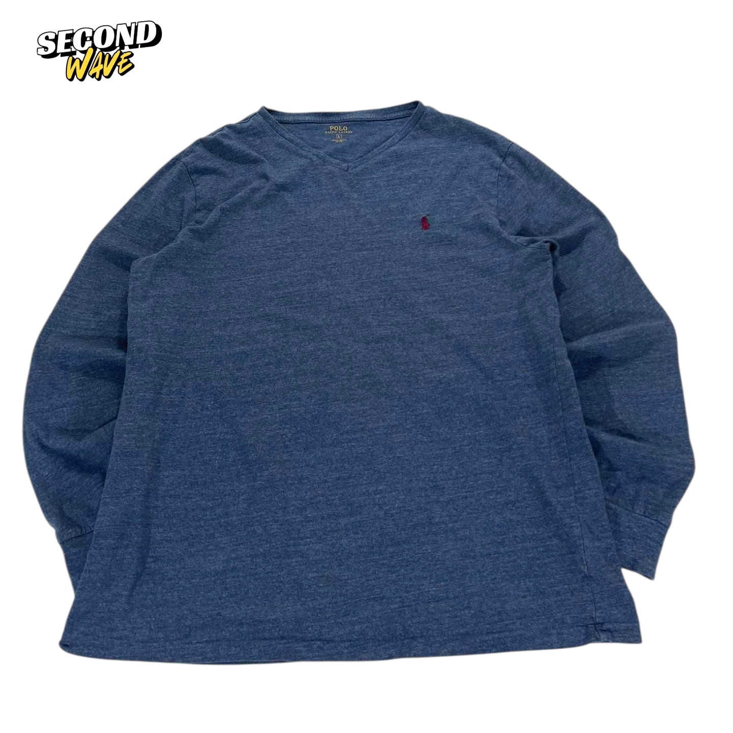 RALPH LAUREN NAVY BLUE LONG SLEEVE (L)