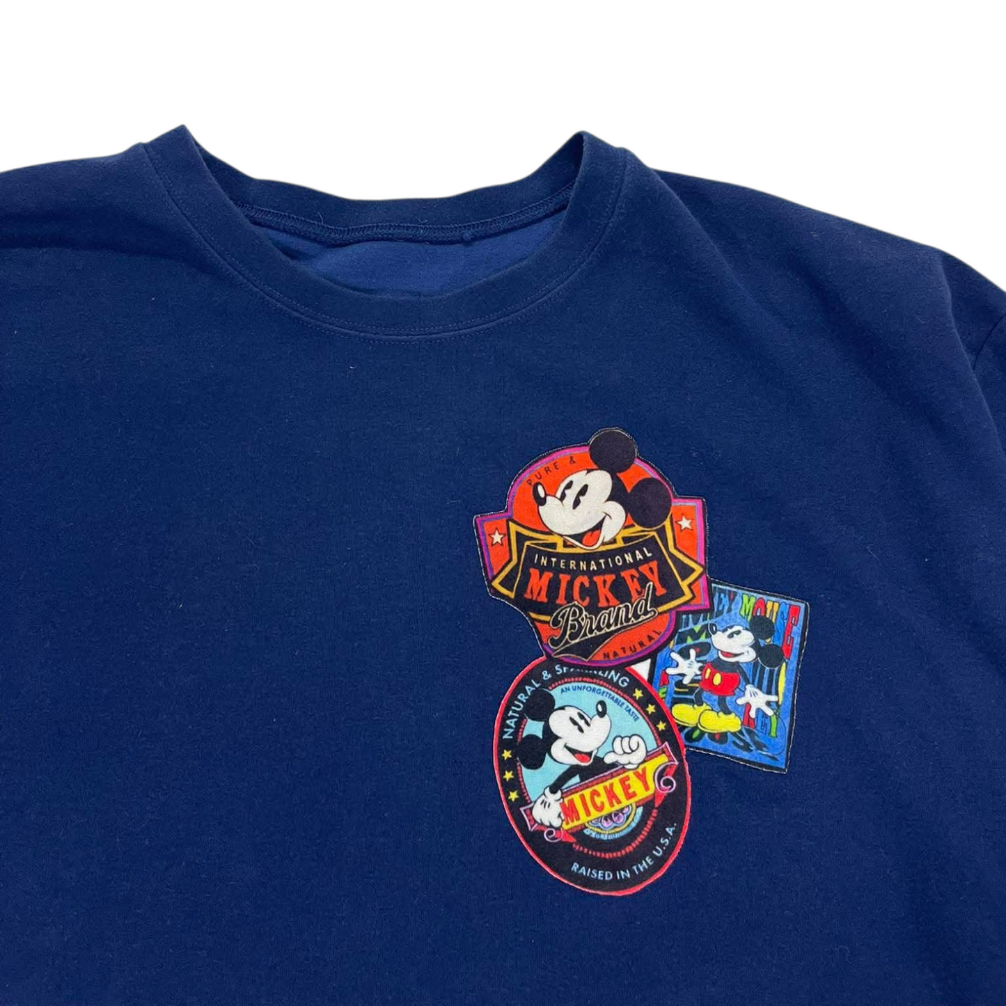 VINTAGE DISNEY MICKEY  MOUSE NAVY BLUE COTTON T-SHIRT (34)