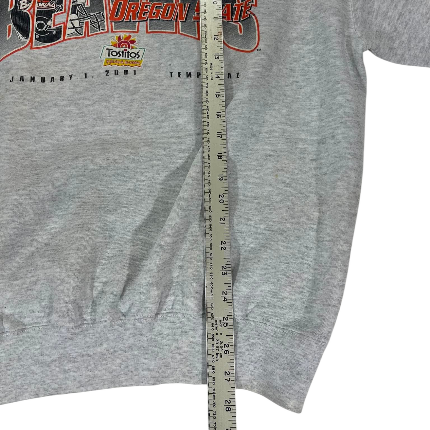 VINTAGE GREY OREGON STATE BEAVERS CREWNECK SWEATSHIRT (L)