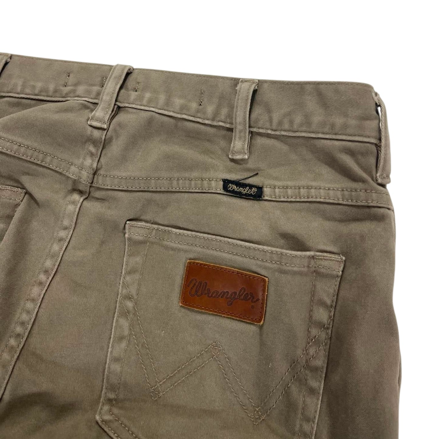 VINTAGE WRANGLER TAN STRAIGHT LEG JEANS (31)