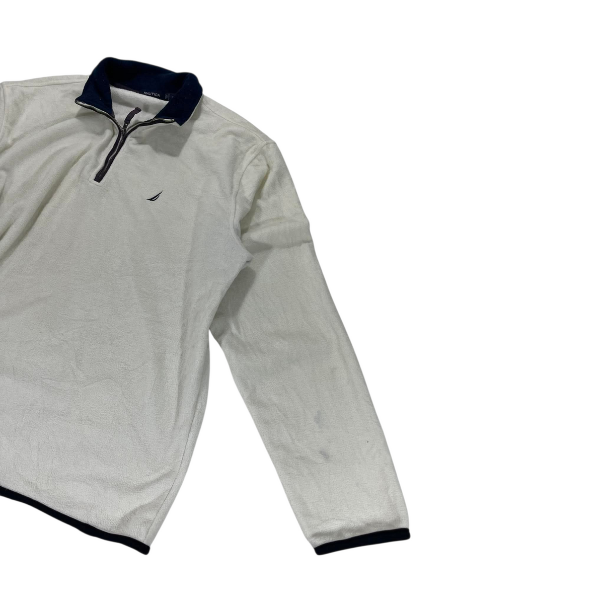 NAUTICA WHITE QUARTER ZIP FLEECE (XL)