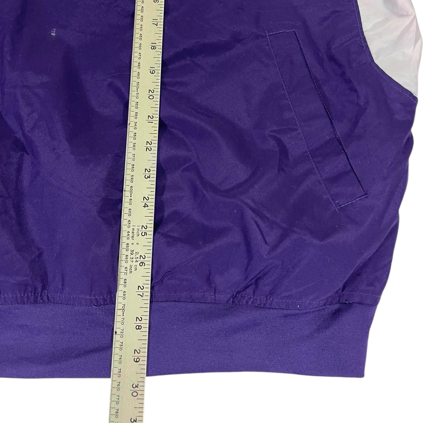 VINTAGE KANSAS STATE WILDCATS PURPLE PULLOVER WINDBREAKER JACKET (L)