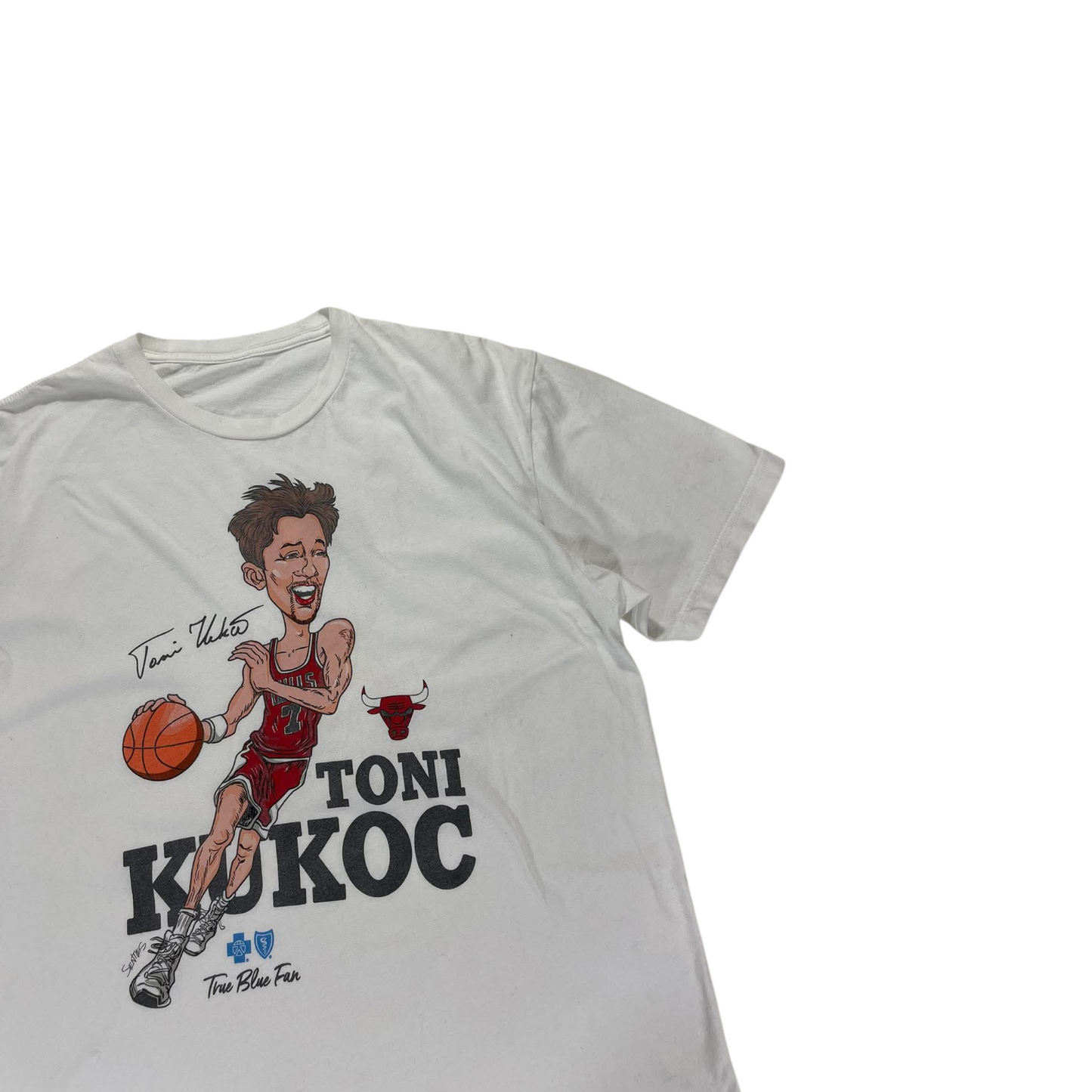 TONI KUKOC CHICAGO BULLS WHITE T-SHIRT (M)