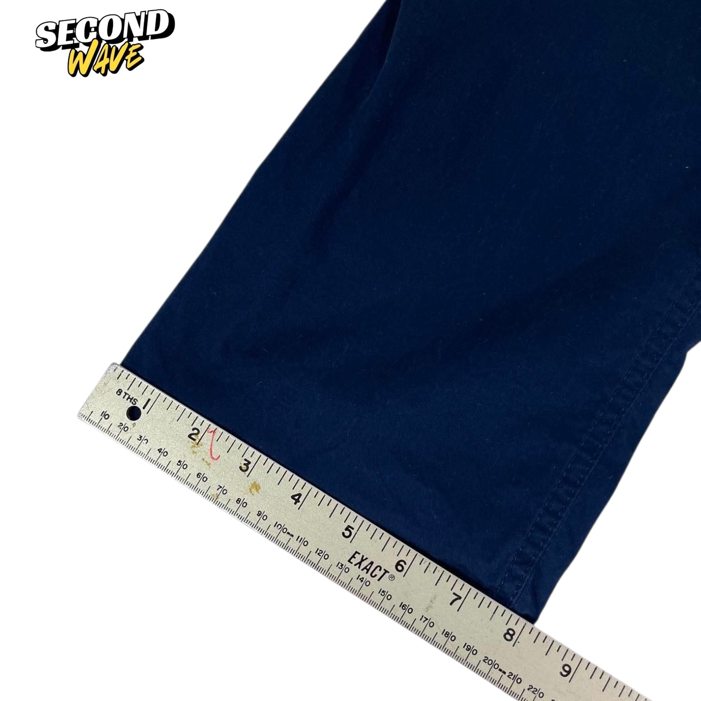 VINTAGE 100% COTTON NAVY BLUE CARGO PANTS (28)