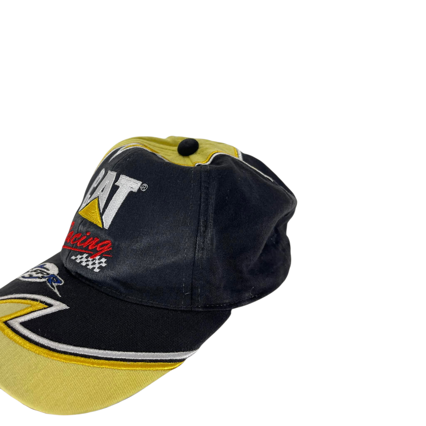 VINTAGE CATERPILLAR RACING BLACK & YELLOW SNAPBACK HAT (MEN)