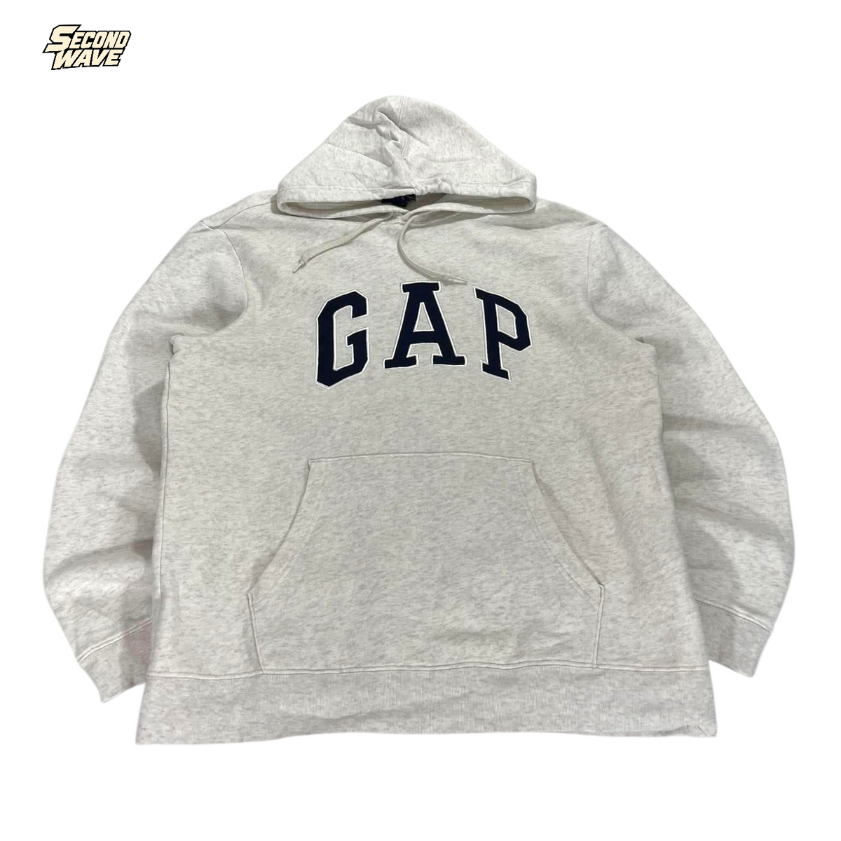 Y2K CREAM GAP GRAY HOODIE (L)