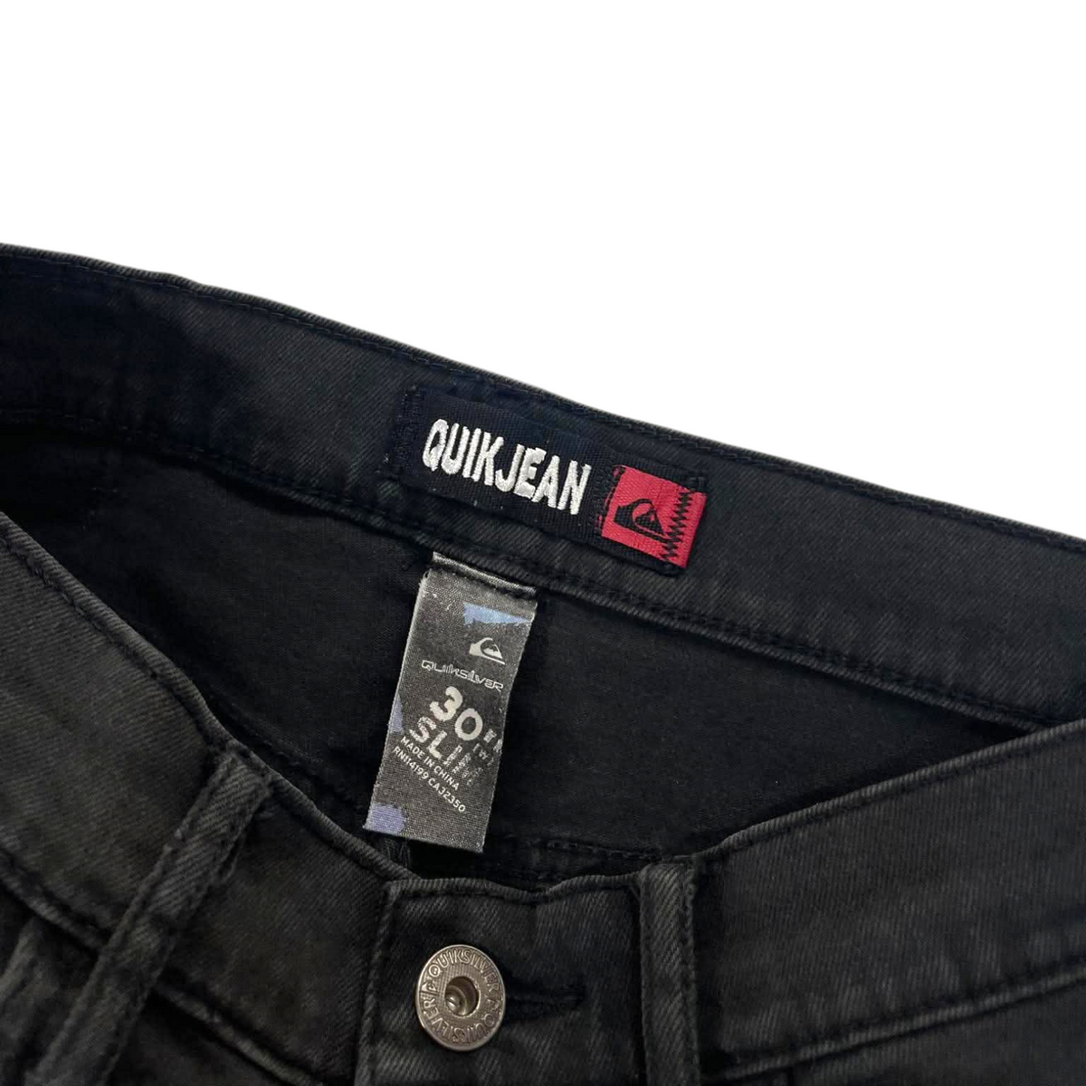 Y2K QUICKSILVER BLACK JEANS (30 / 28)