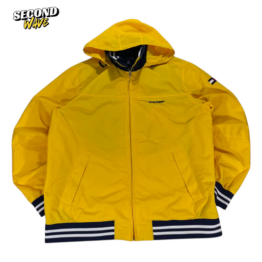 VINTAGE TOMMY HILFIGER YELLOW WINDBREAKER JACKET (M)