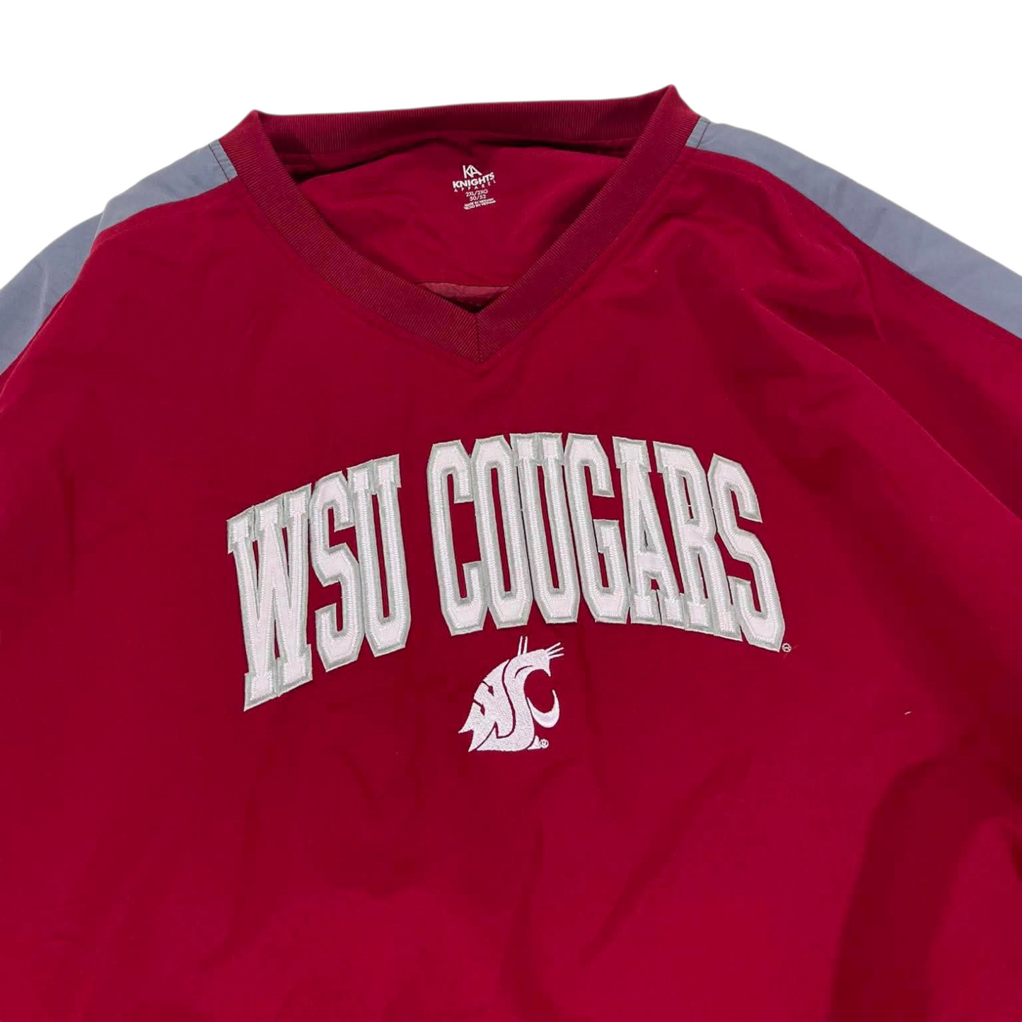 VINTAGE WASHINGTON STATE COUGARS RED CREWNECK PULLOVER (XXL)
