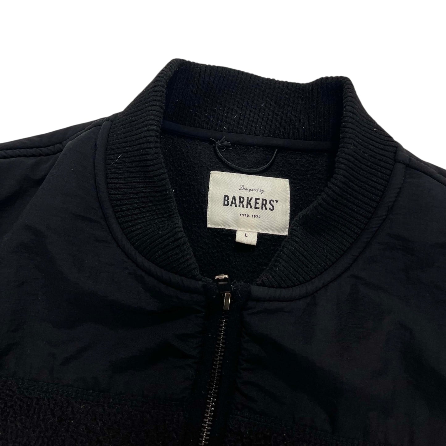 BARKERS BLACK FLEECE BOMBER JACKET (L)