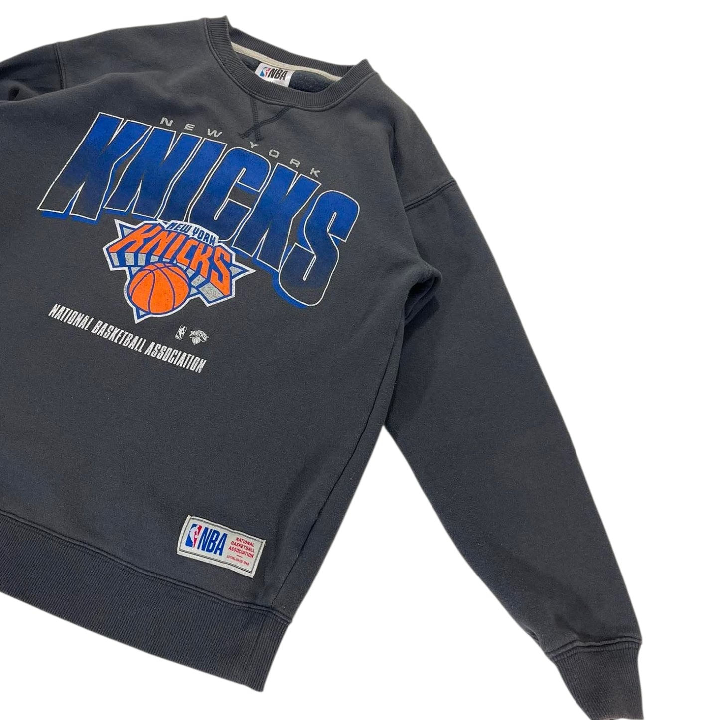 NEW YORK KNICKS FADED BLACK CREWNECK (M)