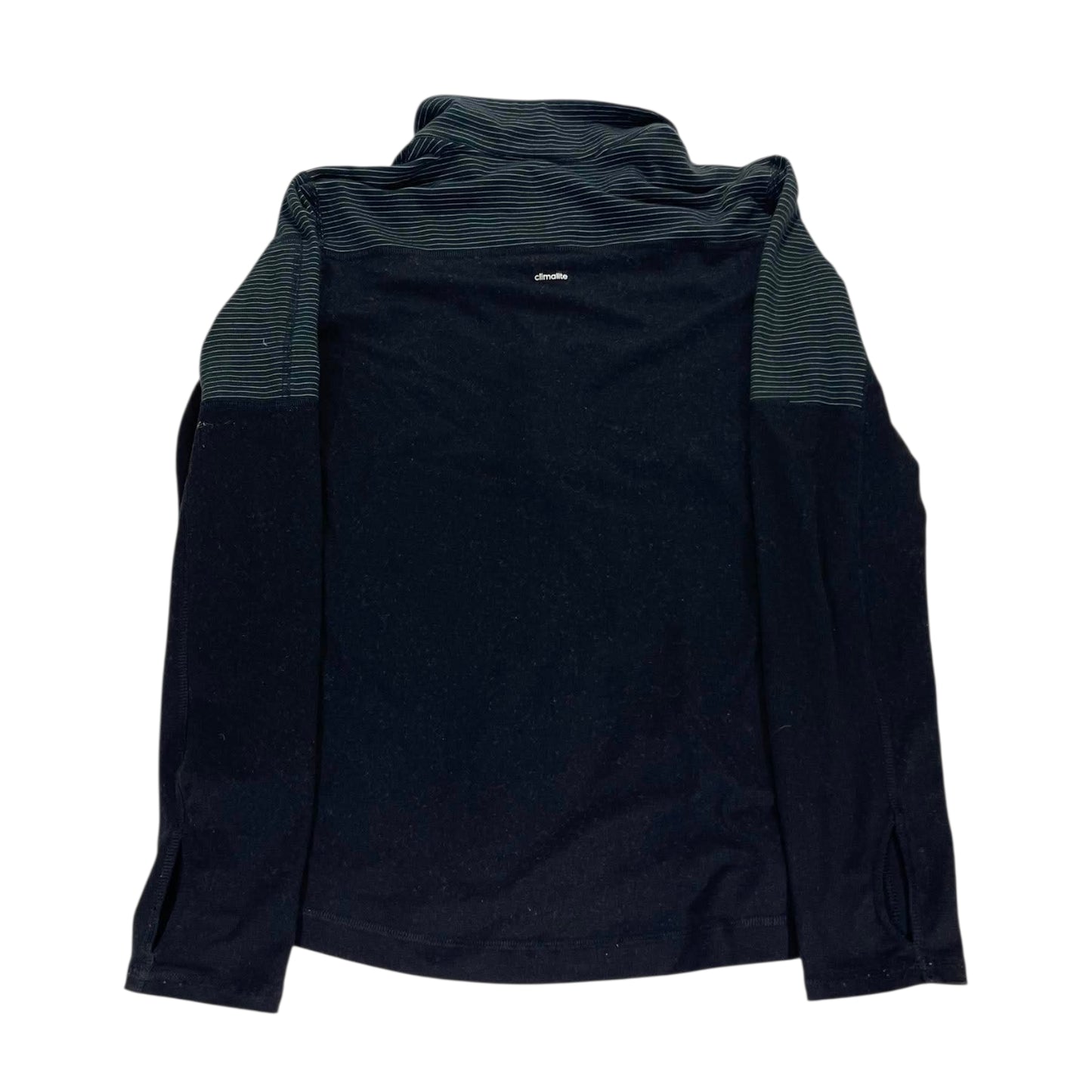 WOMENS ADIDAS BLACK QUARTER ZIP SWEATSHIRT (M)