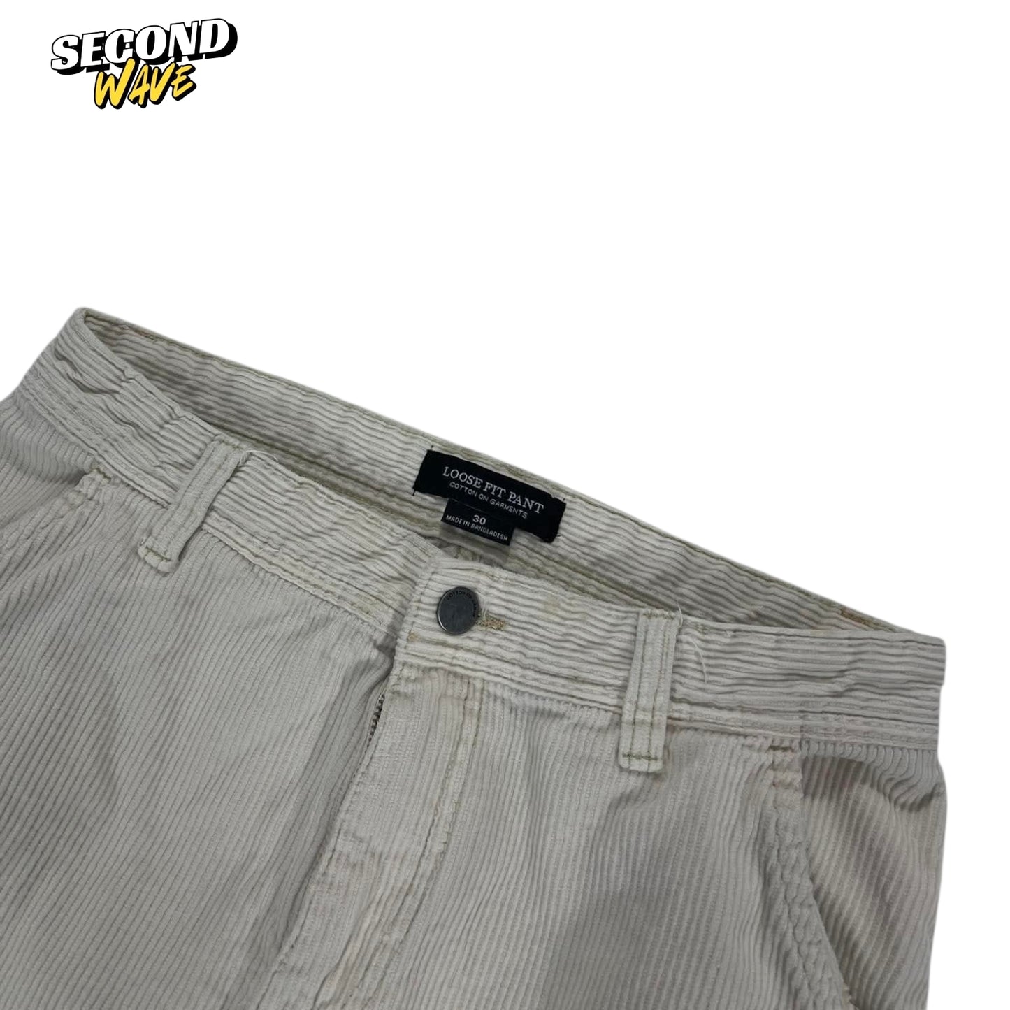 COTTON ON CORDUROY WIDE LEG TROUSERS (30)