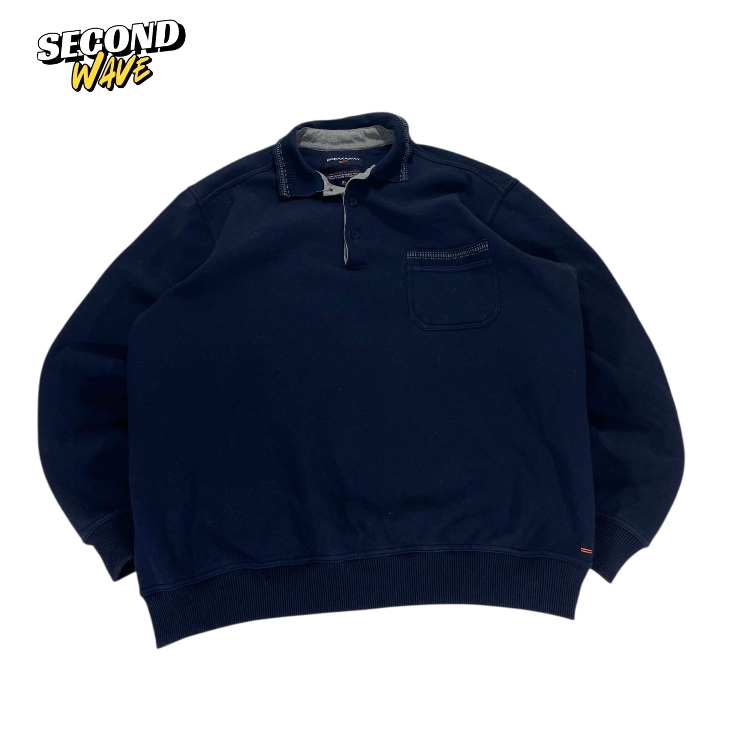 NAVY BLUE BREAKAWAY POLO LONGSLEEVE (XL)