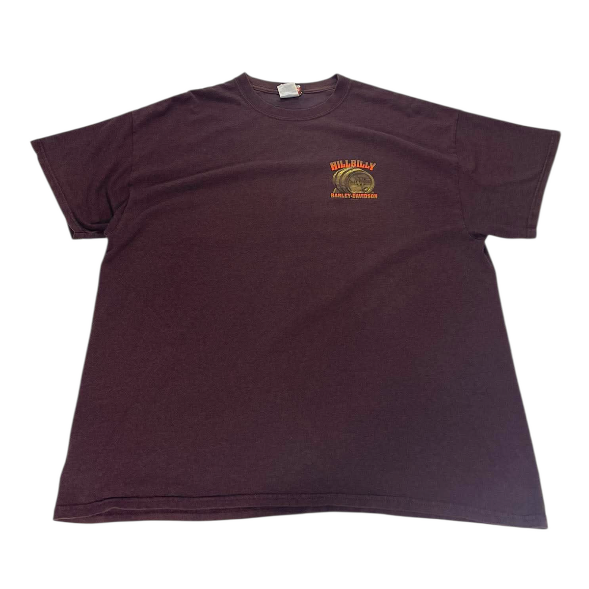 VINTAGE HILL BILLY HARLEY DAVIDSON BROWN SHIRT (XL)