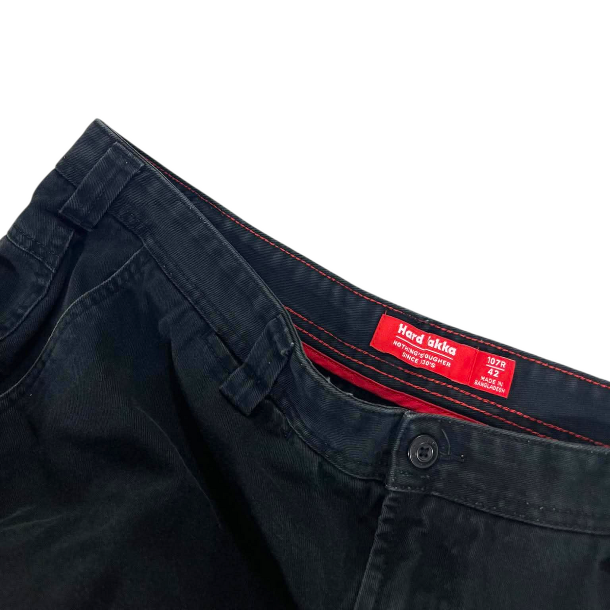 HARD YAKKA BLACK CARGO PANTS (40)