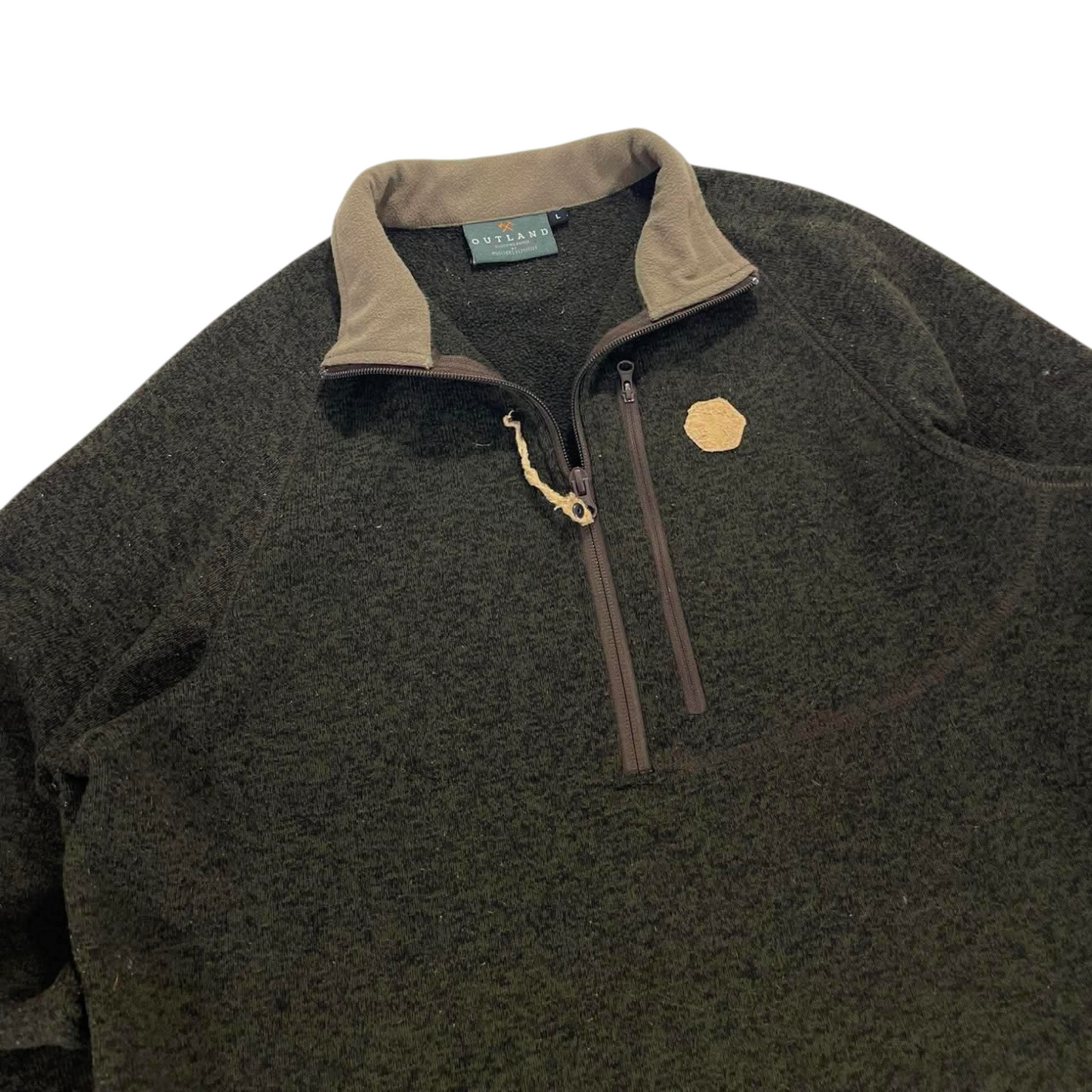 VINTAGE OUTLAND BROWN QUARTER ZIP (L)