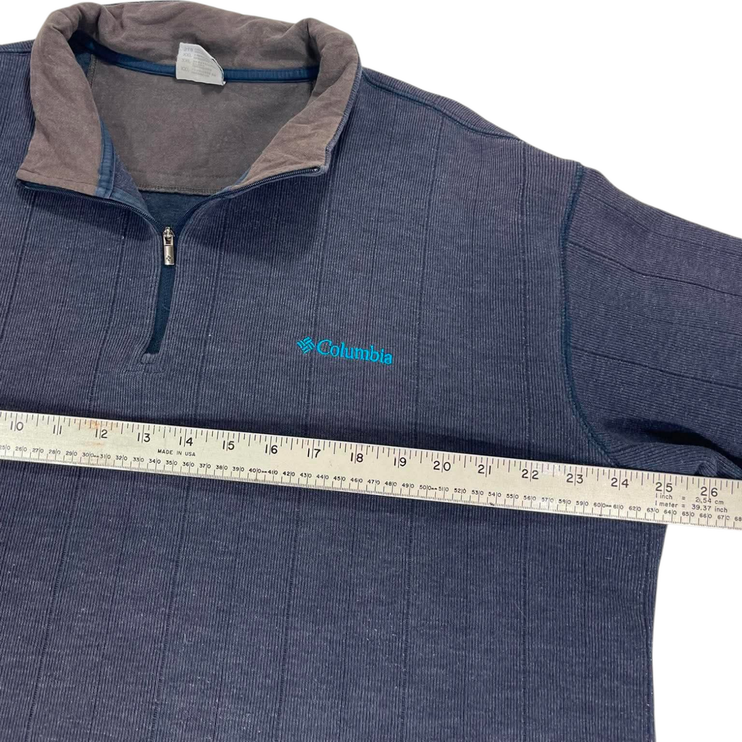 VINTAGE COLUMBIA BLUE QUARTER ZIP (L)