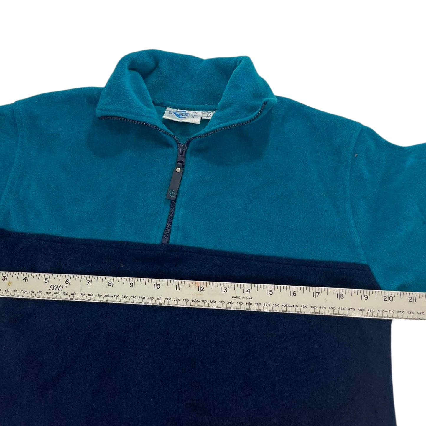 90S SOORTS BLUE QUARTER ZIP FLEECE (M)