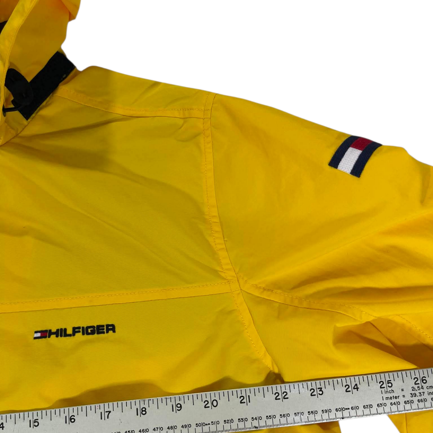 VINTAGE TOMMY HILFIGER YELLOW WINDBREAKER JACKET (M)