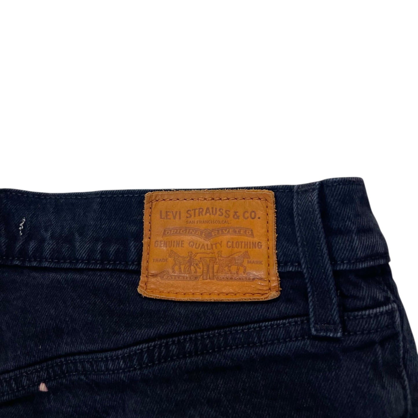 VINTAGE LEVI'S BLACK & BROWN TIE-DYE FLARE JEANS (30)