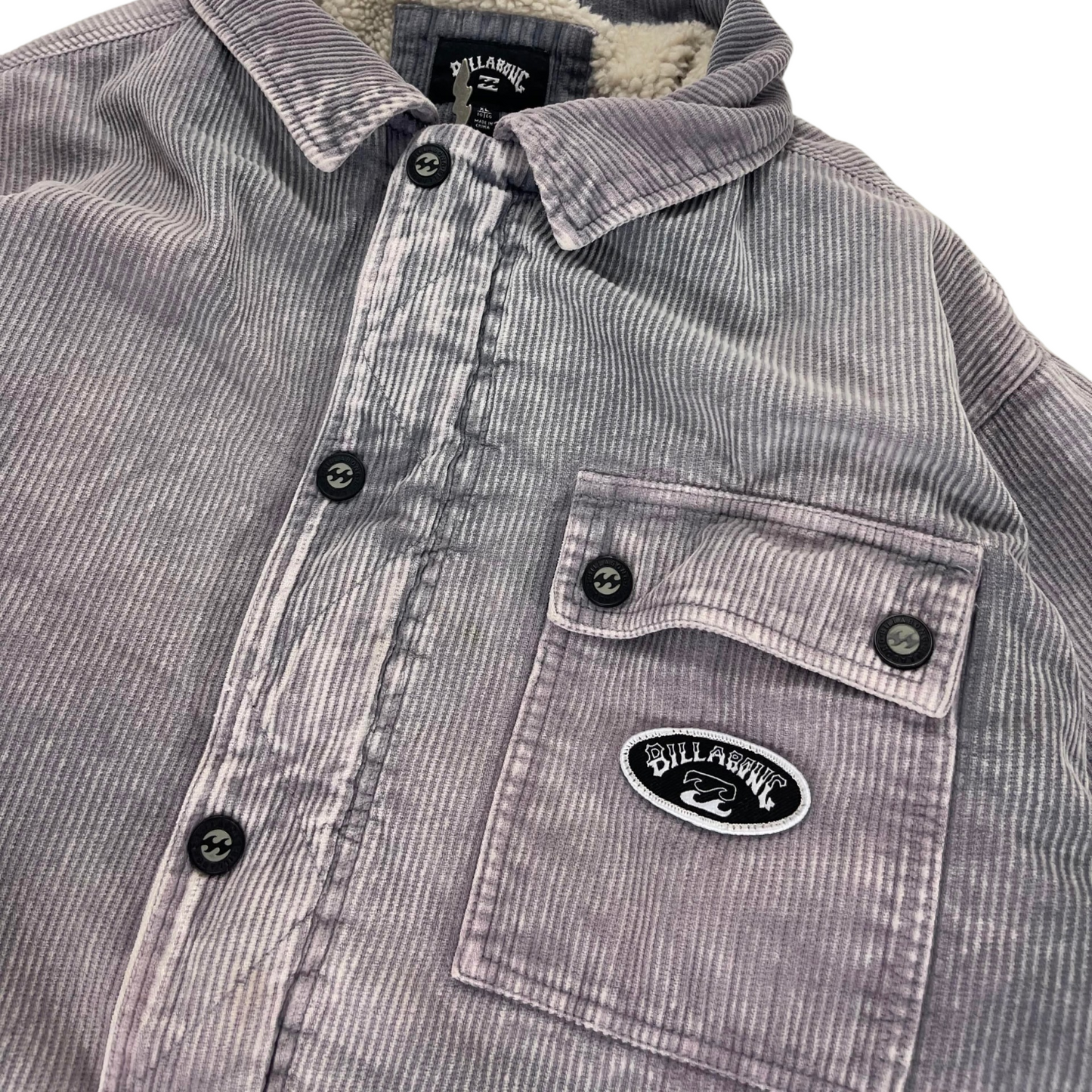 VINTAGE BILLABONG GRAY CORDUROY JACKET (XL)