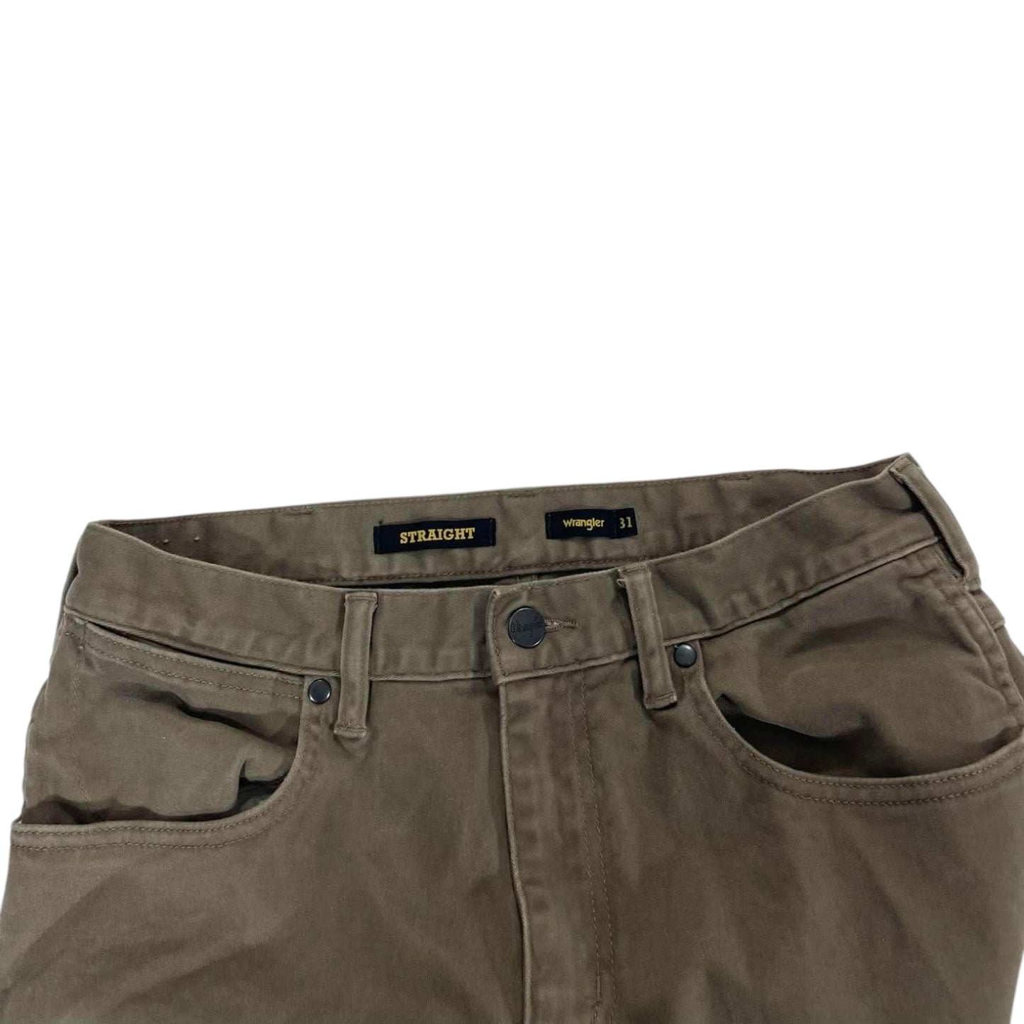 VINTAGE WRANGLER TAN STRAIGHT LEG JEANS (31)