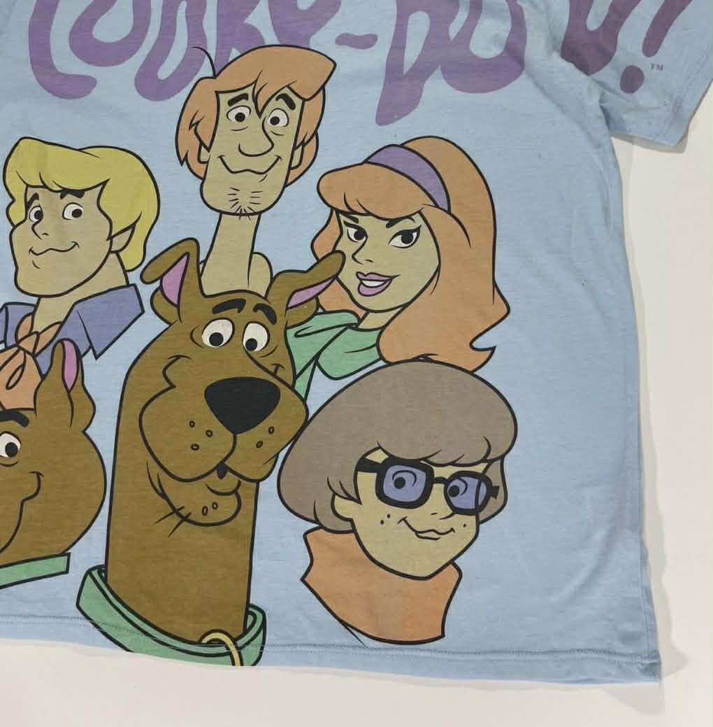 VINTAGE SCOOBY DOO BLUE COTTON T-SHIRT (L-XL)