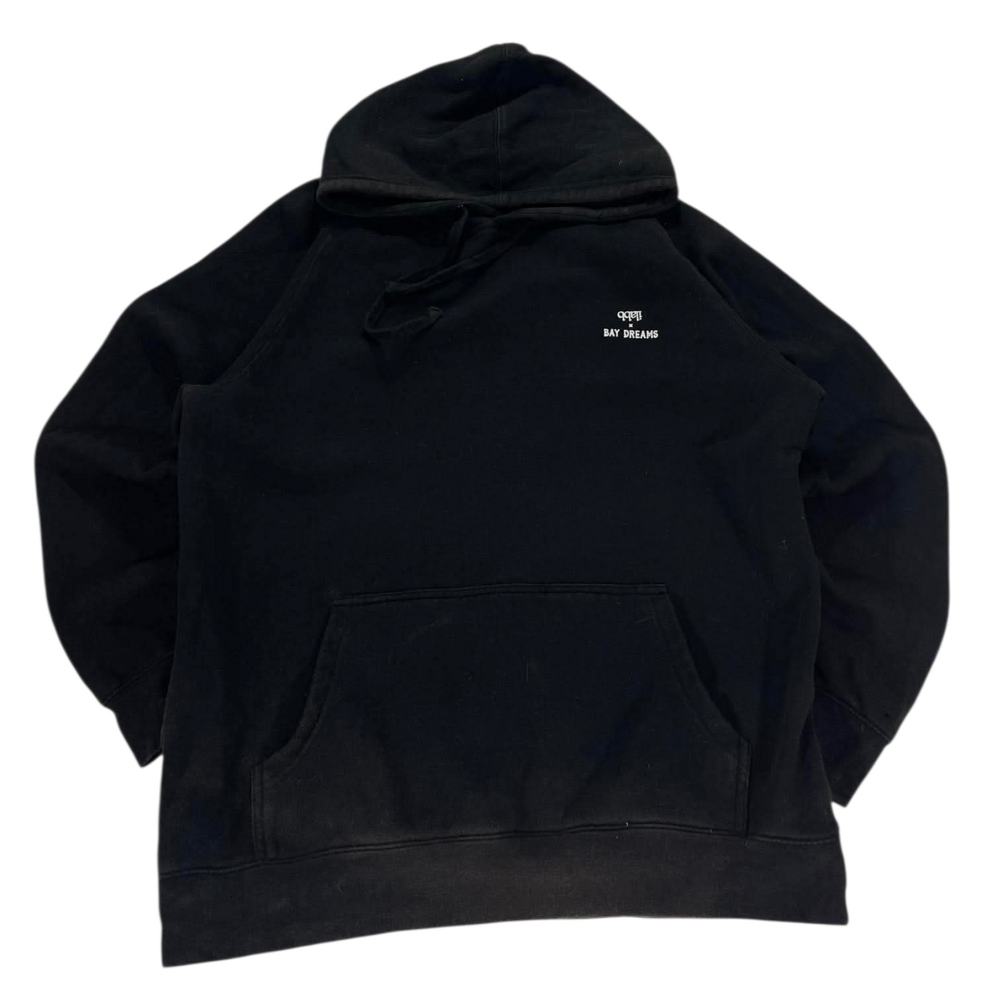 IILABB BAYDREAMS BLACK HOODIE WITH WHITE LOGO (XL)